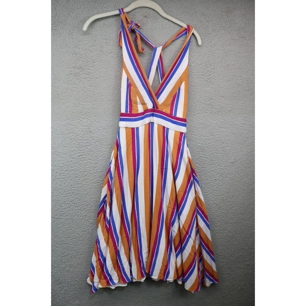 LuLu's Halter Style Empire Waist Fit & Flare Dress-XS-Lined-Pockets-Beachy
